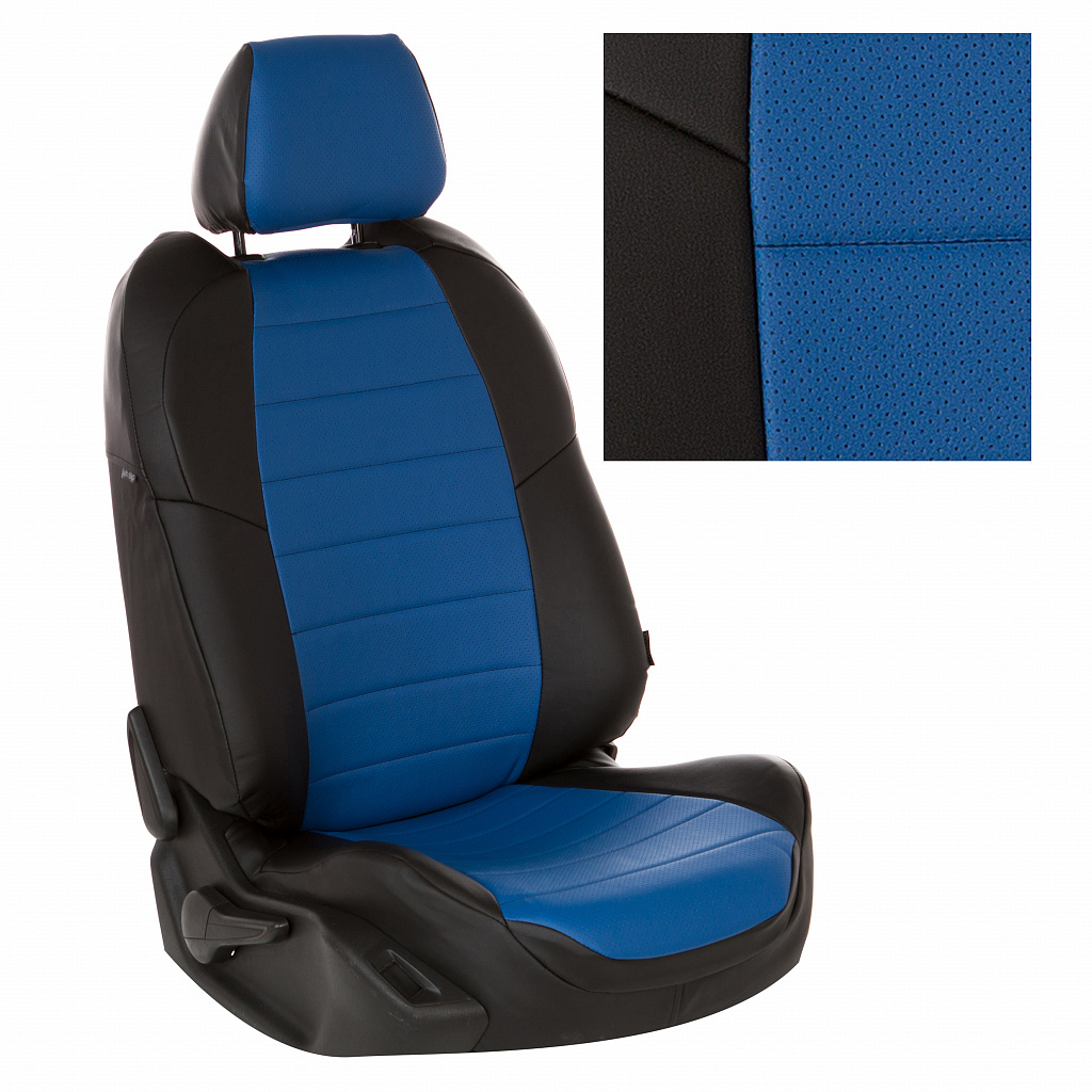 Haval Jolion I с 20г., Экокожа Черный + Синий